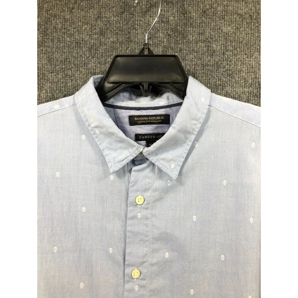 BANANA REPUBLIC Camden‎ Fit Shirt Men's XL Custom 078 Wash Short Sleeve Button